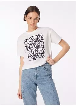 Белая женская базовая футболка с круглым вырезом F4SL-TST0720 Fabrika, белый