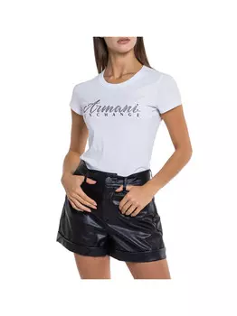 Белая женская футболка Armani Exchange