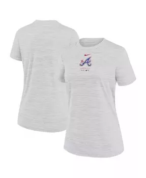 Белая женская футболка Atlanta Braves City Connect Practice Velocity Nike, белый