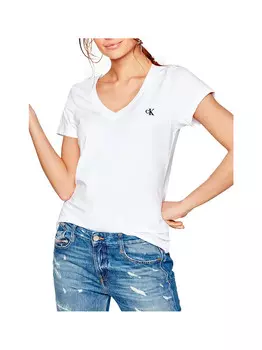 Белая женская футболка Calvin Klein