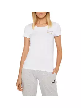 Белая женская футболка Ea7
