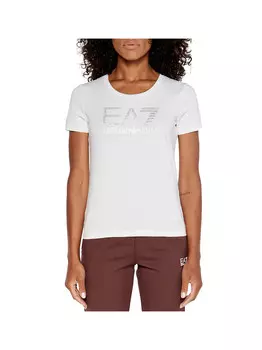 Белая женская футболка Ea7
