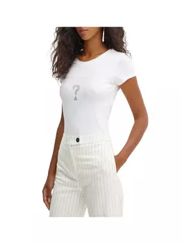 Белая женская футболка Guess