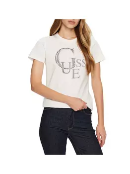 Белая женская футболка Guess