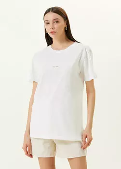 Белая женская футболка оверсайз с принтом dog mom Mons Bons