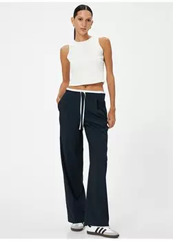 Белая женская футболка с круглым вырезом 4SAK10102EK Koton, белый