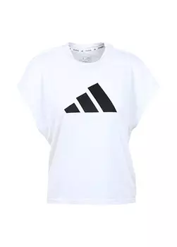 Белая женская футболка с круглым вырезом Adidas
