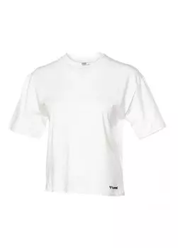 Белая женская футболка с круглым вырезом Comfortable Fit 911868-9001 Hmlt-MT ULTRA BOXY SHOR Hummel, белый