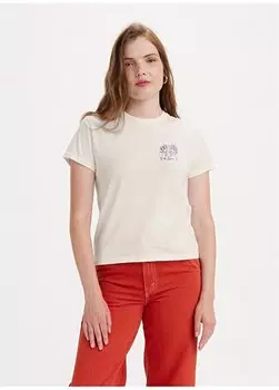 Белая женская футболка с круглым вырезом и принтом классическая футболка с графическим рисунком LEVIS EAGLE EGR Levis, белый