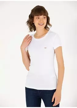 Белая женская футболка с круглым вырезом MUY U.S. Polo Assn., белый