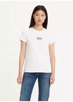 Белая женская футболка с круглым вырезом с принтом THE PERFECT TEE STARRY SPORTSWEAR L Levis, белый