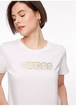 Белая женская футболка с круглым вырезом W4RI30I3Z14-G011 Guess, белый