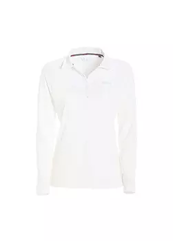 Белая женская футболка стандартного кроя с воротником-поло Slam