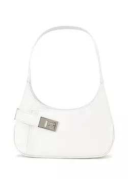 Белая женская кожаная сумка Ferragamo