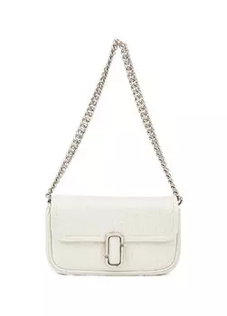 Белая женская кожаная сумка на плечо j marc mini Marc Jacobs