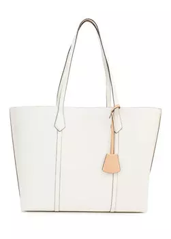 Белая женская кожаная сумка-шоппер Tory Burch