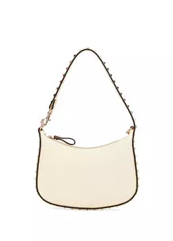 Белая женская кожаная сумочка Valentino Garavani