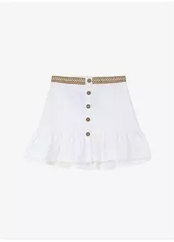 Белая женская прямая короткая юбка с нормальной талией White By Nature 352048 White by Nature, белый