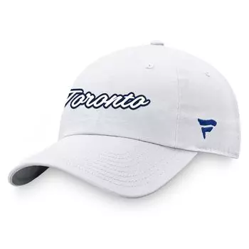 Белая женская регулируемая кепка с фирменным логотипом Toronto Maple Leafs Fanatics