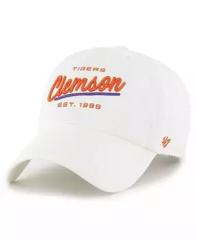 Белая женская регулируемая шапка Clemson Tigers Sidney Clean Up 47 Brand '47 Brand, белый