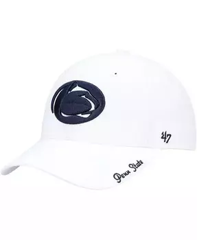 Белая женская регулируемая шляпа с логотипом Penn State Nittany Lions Miata Clean Up '47 Brand, белый