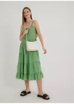 Белая женская сумка через плечо Fossil