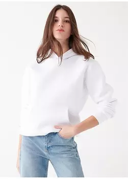 Белая женская толстовка с воротником с капюшоном Mavi