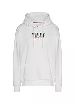 Белая женская толстовка с воротником с капюшоном Tommy Jeans