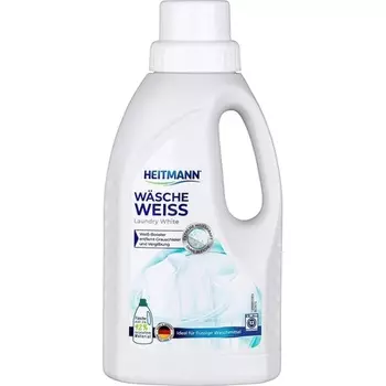 Белая жидкость для стирки: отбеливающий усилитель для серого белья, жидкое моющее средство, отбеливатель для стирки, бутылка 500 мл, Heitmann