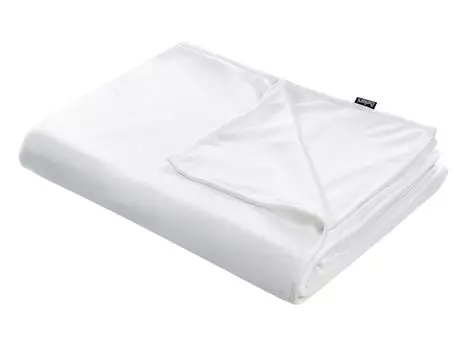 BELIANI Чехол для утяжеленных одеял Белый тканевый чехол из минки 120 x 180 см. Пушистый однотонный современный сменный чехол для терапевтического пододеяльника с петлями.