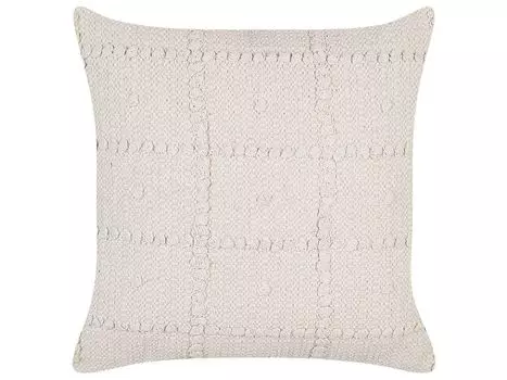 BELIANI декоративная подушка бежевого цвета, хлопок 45 x 45 см, чехол с наполнителем на молнии с геометрическим узором в стиле бохо, современное украшение для гостиной, спальни, кровати