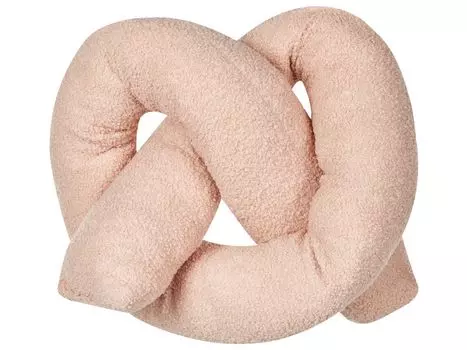 BELIANI декоративная подушка из искусственного меха розового цвета с наполнителем 172x14 см, подушка в форме кренделя с узлом, современная мебель для гостиной, спальни, диванная подушка