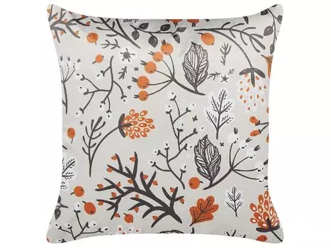 BELIANI декоративная подушка красочный полиэстер бархат 45 x 45 см осенний мотив съемный чехол с наполнителем стиль бохо, мультиколор