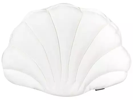 BELIANI декоративная подушка кремово-белый бархатный чехол 47 x 35 см с наполнителем в форме ракушки современная морская мебель для гостиной спальни диванная подушка декоративная подушка