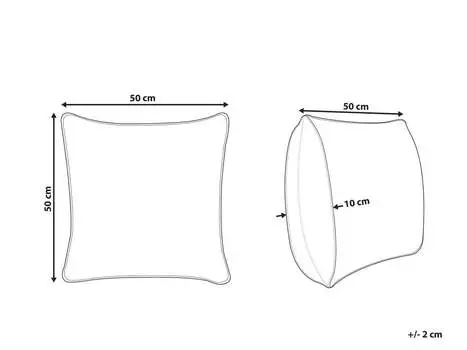 БЕЛИАНИ декоративная подушка разноцветная ткань из хлопка и шерсти, чехол с наполнителем из полиэстера 50х50 см с вышивкой в стиле этнический бохо, украшение для гостиной и спальни, прихожей Beliani