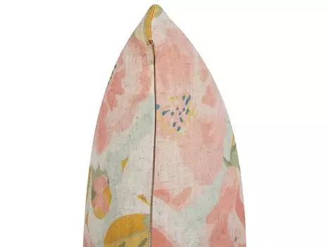 BELIANI Декоративная подушка с розовым и синим цветочным узором, 45 x 45 см, квадратный съемный чехол для гостиной, спальни, дивана, кресла-кровати