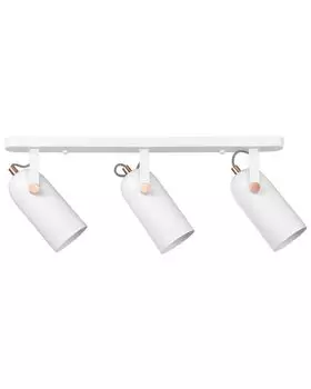 BELIANI Настенный светильник Белый Металл Круглый 3-ламповый Регулируемый Современный Прожектор Гостиная Спальня Столовая Оборудование для прихожей Мебель Украшение