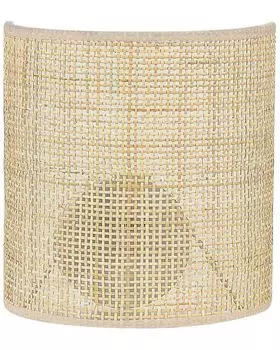 BELIANI настенный светильник натуральных цветов из ротанга 22 см полукруглый в стиле бохо современный для гостиной спальни прихожей, бежевый