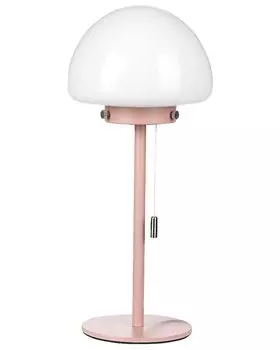 BELIANI настольная лампа, розовое металлическое основание, стеклянный плафон, рычажный выключатель, офисный светильник в минималистском стиле для дома, розовый