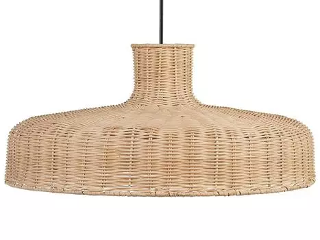 BELIANI подвесной светильник натуральный светло-коричневый 108 см плетеный абажур из ротанга колоколообразный для гостиной, спальни и столовой современный дизайн в стиле бохо, бежевый
