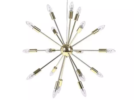 BELIANI подвесной светильник, золотистый металл, 18 лампочек, звездообразный солнцезащитный светильник, современный гламурный стиль, золото