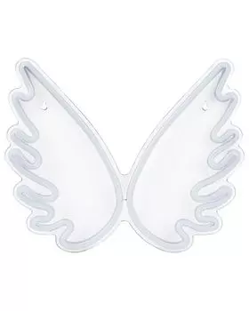 BELIANI светодиодный неоновый светильник, настенное украшение, белые крылья ангела высотой 33 см, подвесное украшение с кабелем для гостиной, спальни, офиса, прихожей, белый