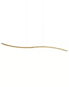 BELIANI Светодиодный подвесной светильник золотого металла, 1 лампочка, волнистая форма, волнистый промышленный дизайн, современный для кухни, обеденного стола, кухни-гостиной, высоких потолков, интерьера