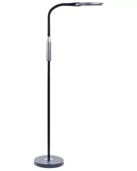 BELIANI светодиодный торшер, черный синтетический материал, 148 см, регулируемый по высоте слайдер, диммер, современное освещение для дома и офиса