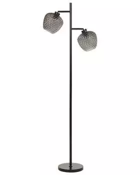 BELIANI Торшер серого и черного цвета с железной основой, плафоны из дымчатого стекла, 2 световые точки, аксессуары для дома, освещение, черный