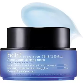 Belif Aqua Bomb Sleeping Mask 75 мл - Успокаивающая маска для лица для сухой кожи Belif Believe In Truth