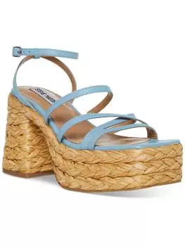 Belise женские кожаные сандалии на платформе с ремешками Steve Madden, цвет bb blu leather