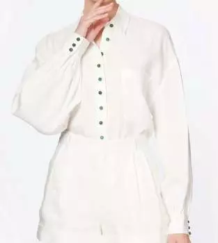 Belkis Бирюзовый Топ В Белом Cami NYC