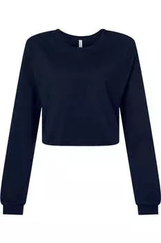 BELLA + CANVAS FWD модная женская укороченная футболка с длинным рукавом, темно-синий