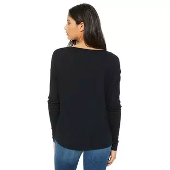 Bella женская/женская струящаяся футболка 2x1 с длинными рукавами Bella+Canvas